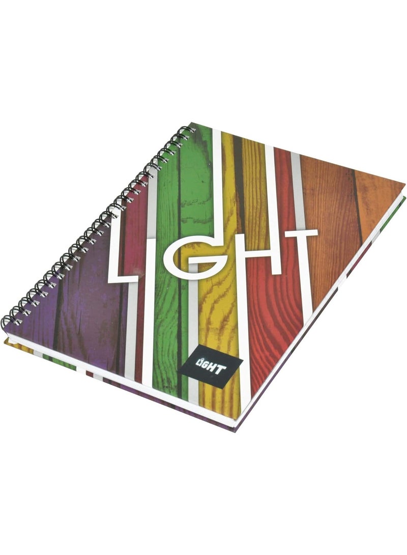 FIS Light Spiral Hard Cover Notebook, Single Ruled, 100 Sheets, A5 Size, 5 Piece - LINBSA51603 - Image 2